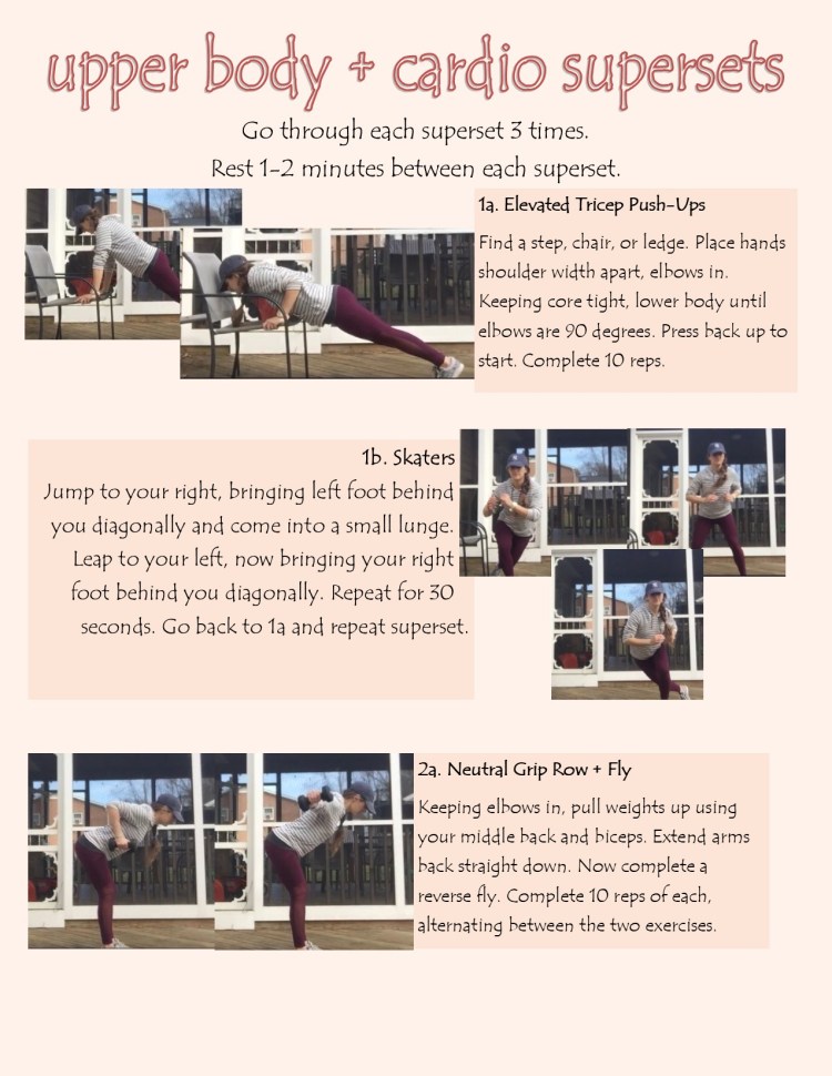 Upper Body + Cardio Supersets